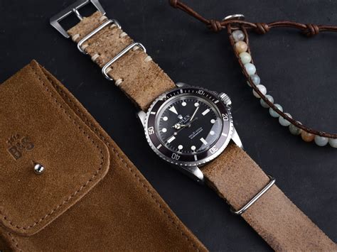 rolex submariner two tone leather strap|Rolex Submariner on nato strap.